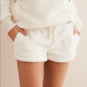 aerie fleece lounge shorts